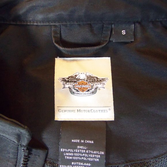 Harley Davidson Black Embellished Jacket sz S - Picture 13 of 16